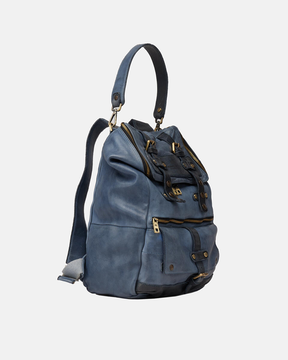 Backpack Denim  - Backpacks & Toiletry Bag - Travel Bags - Cuoieria Fiorentina