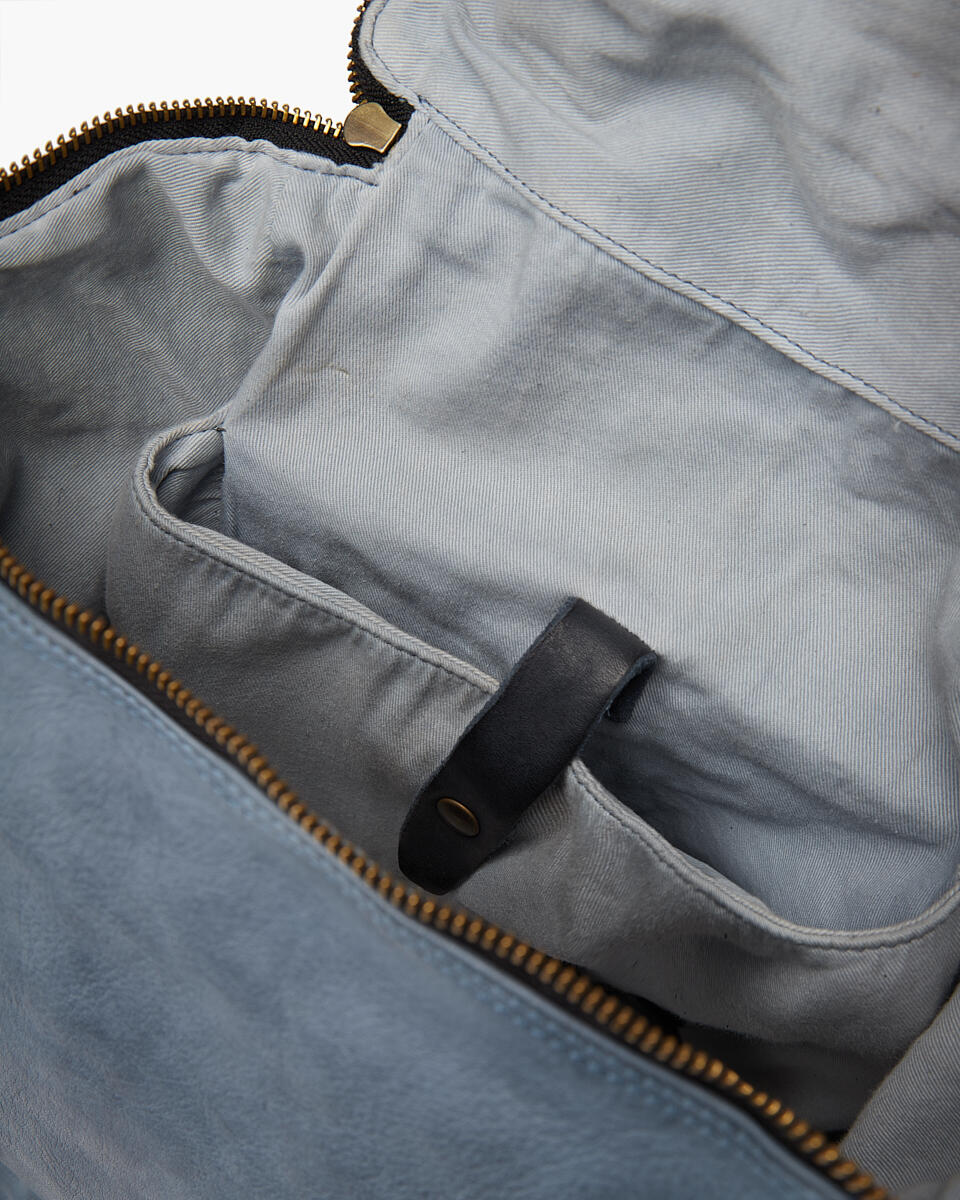 Backpack Denim  - Backpacks & Toiletry Bag - Travel Bags - Cuoieria Fiorentina
