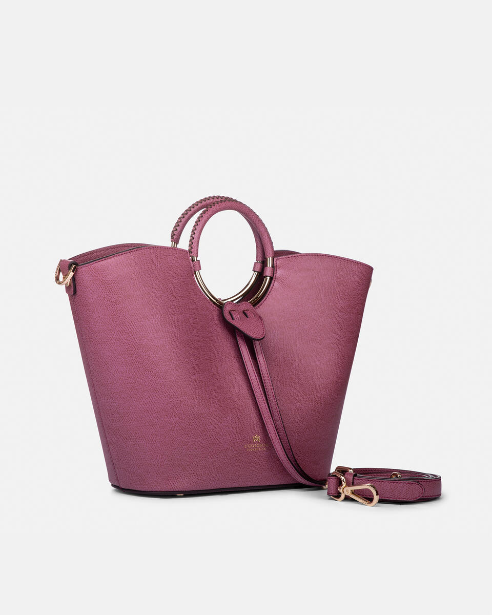 Oblò Medium bag in palmellato calf      leather - TOTE BAG - WOMEN'S BAGS | bags HEATHER - TOTE BAG - WOMEN'S BAGS | bagsCuoieria Fiorentina