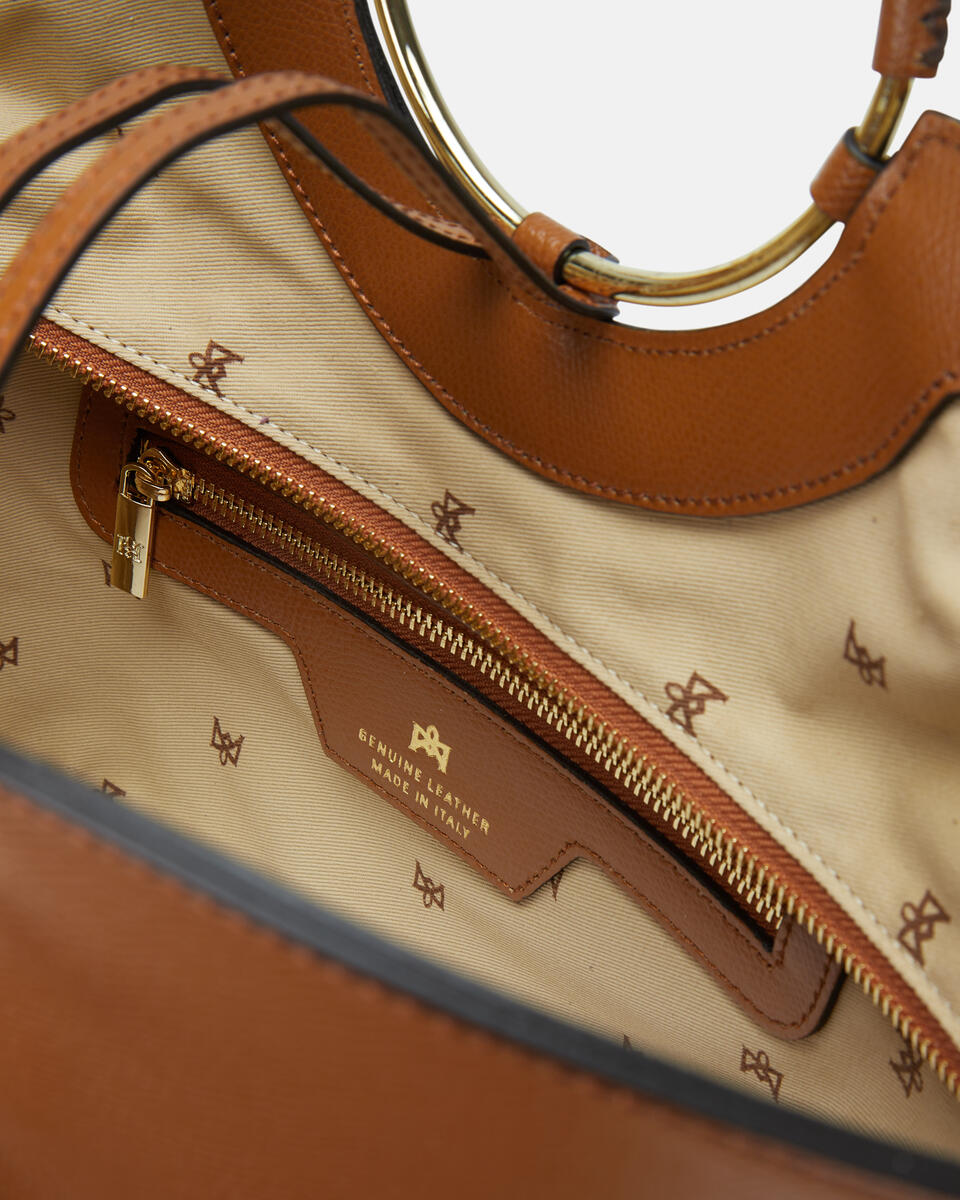 Oblò media in vitello palmellato LION  - Tote Bag - Borse Donna - Borse - Cuoieria Fiorentina