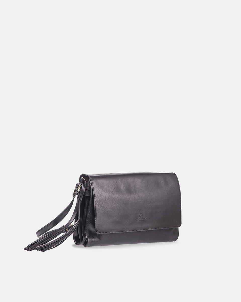 Warm and Colour Shoulder con nappina NERO  - Tracolla - Borse Donna - Borse - Cuoieria Fiorentina