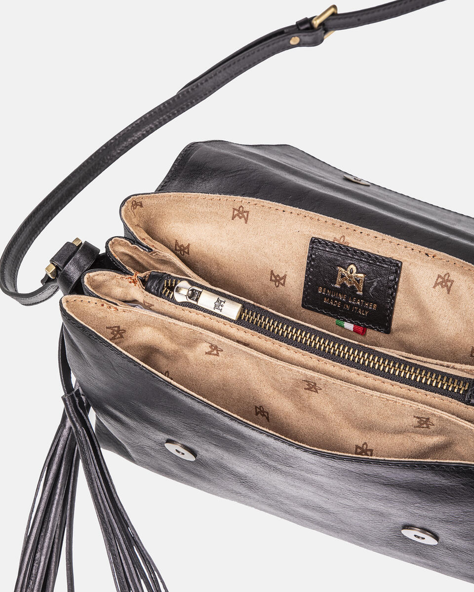 Warm and Colour Shoulder con nappina NERO  - Tracolla - Borse Donna - Borse - Cuoieria Fiorentina