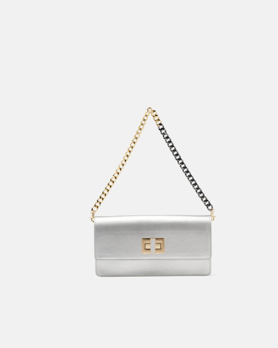 Bella borsa a spallavitello palmellato Argento  - Borse - Special Price - Cuoieria Fiorentina