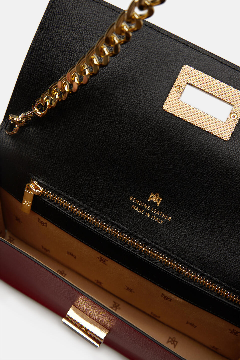 Bella borsa a spallavitello palmellato NEROROSSOBIANCO  - Pochette - Borse Donna - Borse - Cuoieria Fiorentina