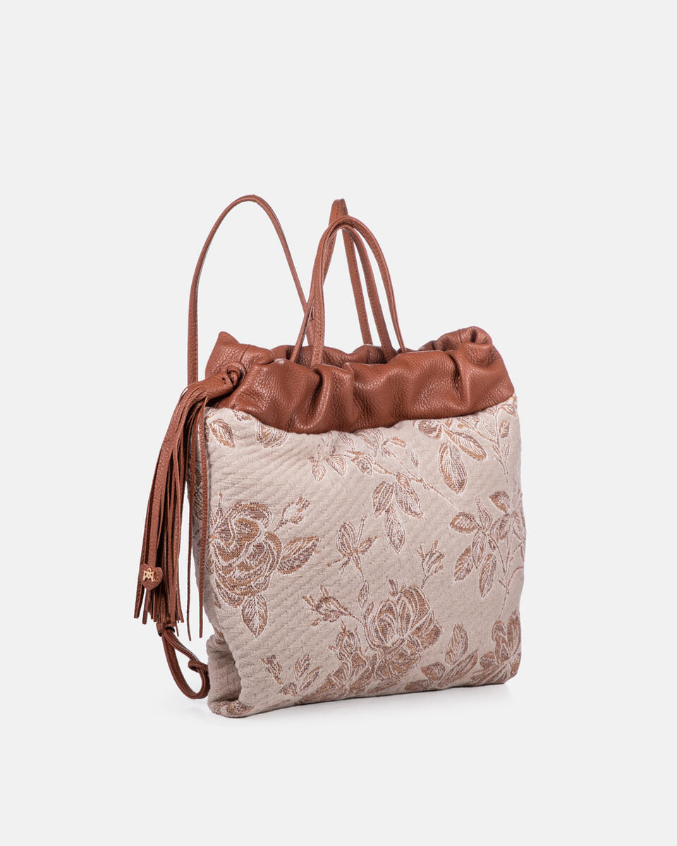 Air Denim backpack Caramel  - Cuoieria Fiorentina