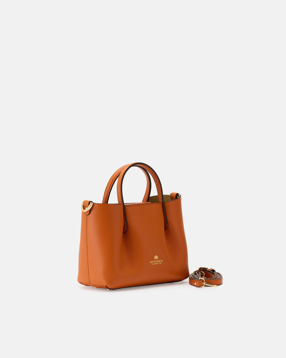 Mini tote bag Orange  - Mini Bags - Women's Bags - Bags - Cuoieria Fiorentina