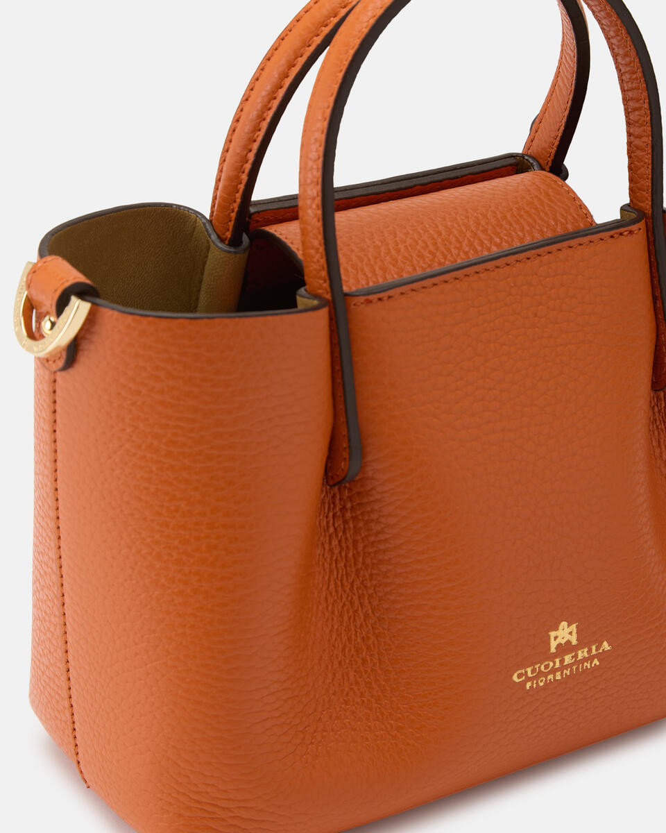 Mini tote bag Orange  - Mini Bags - Women's Bags - Bags - Cuoieria Fiorentina