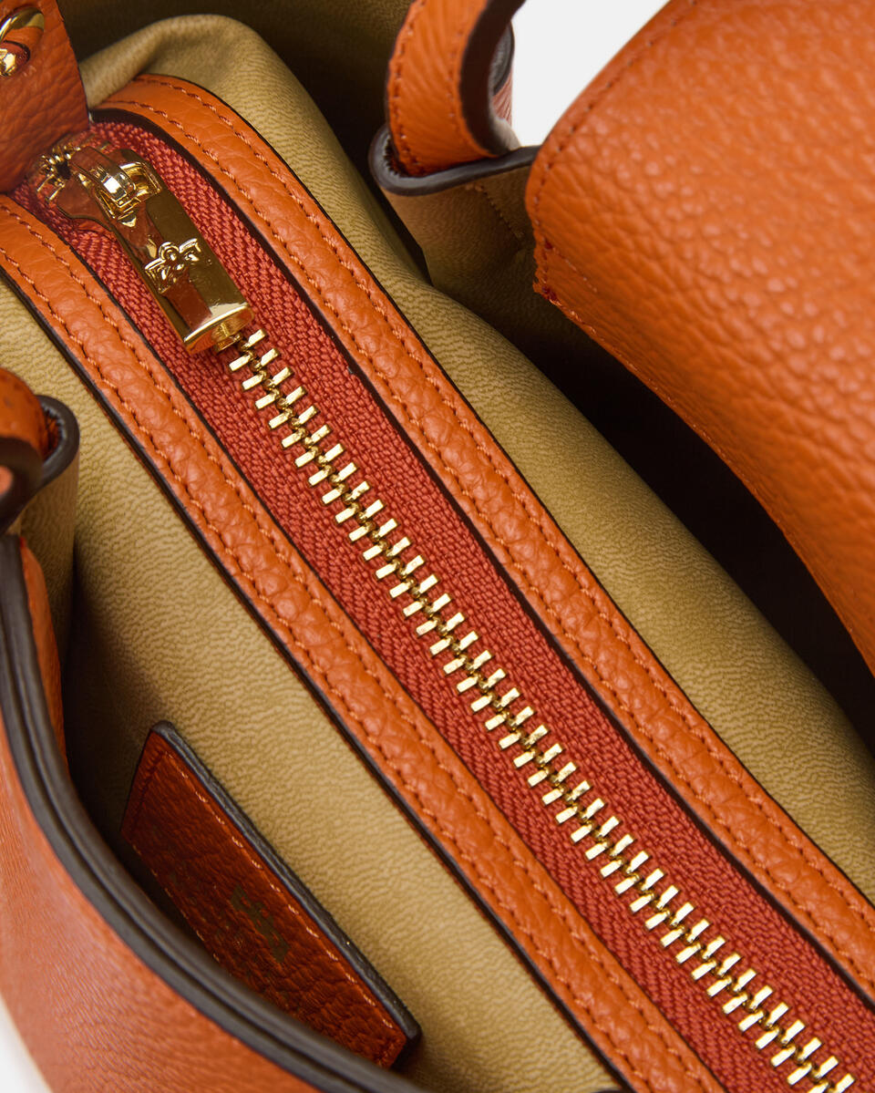 Mini tote bag Orange  - Mini Bags - Women's Bags - Bags - Cuoieria Fiorentina
