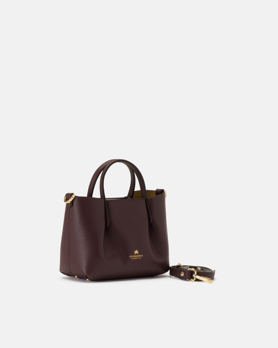 Candy Mini Tote bag Coffee  - Cuoieria Fiorentina