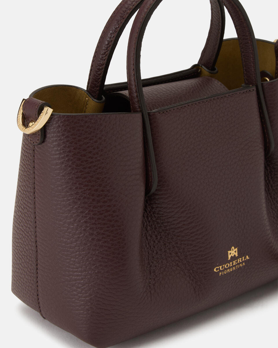 Candy Mini Tote bag Coffee  - Cuoieria Fiorentina