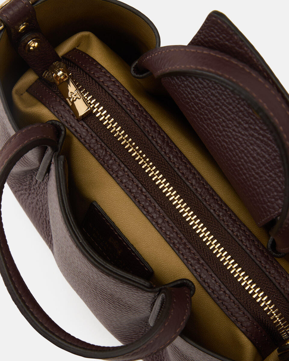 Candy Mini Tote bag Coffee  - Cuoieria Fiorentina