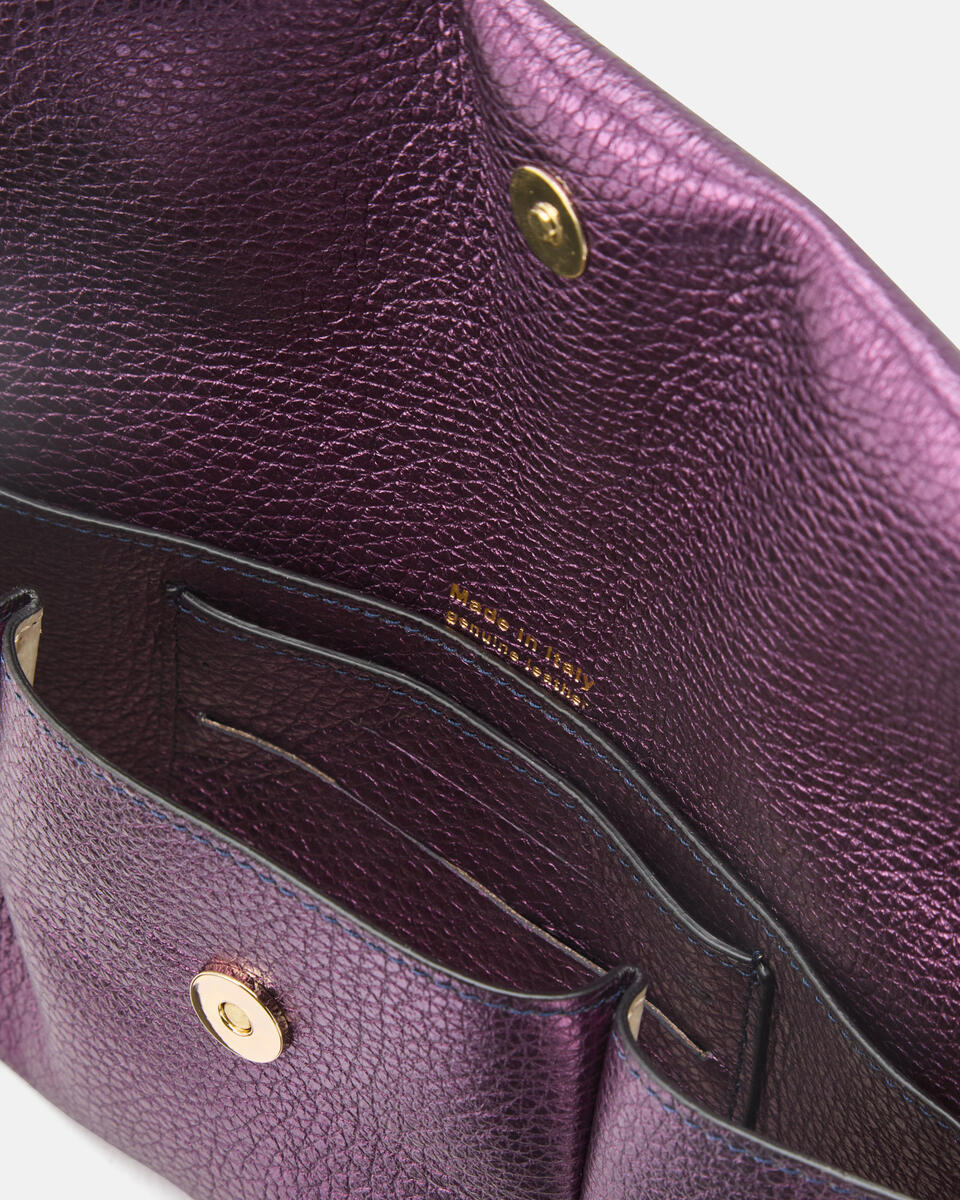 Candy pochette Dollaro Metal Vampire purple  - Cuoieria Fiorentina