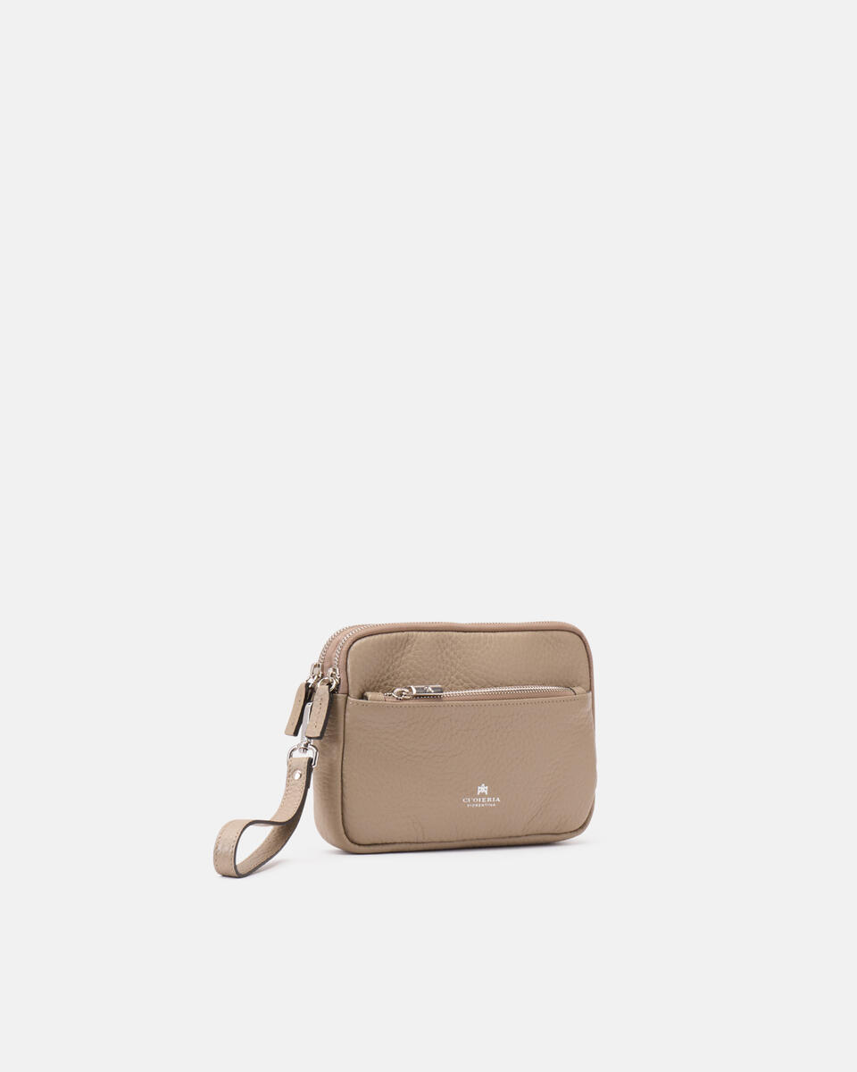 POCHETTE Taupe  - Clutch Bags - Men's Bags - Bags - Cuoieria Fiorentina