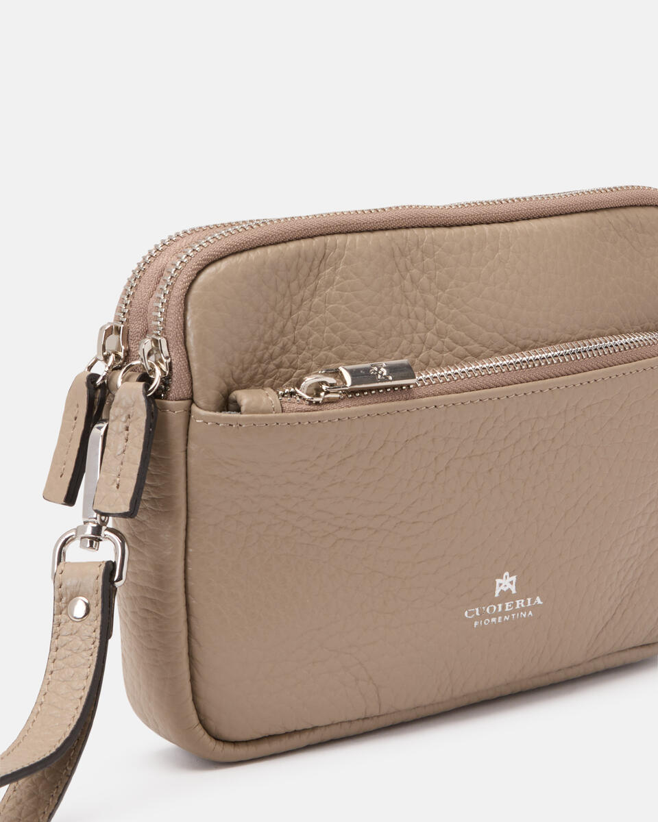 POCHETTE Taupe  - Clutch Bags - Men's Bags - Bags - Cuoieria Fiorentina