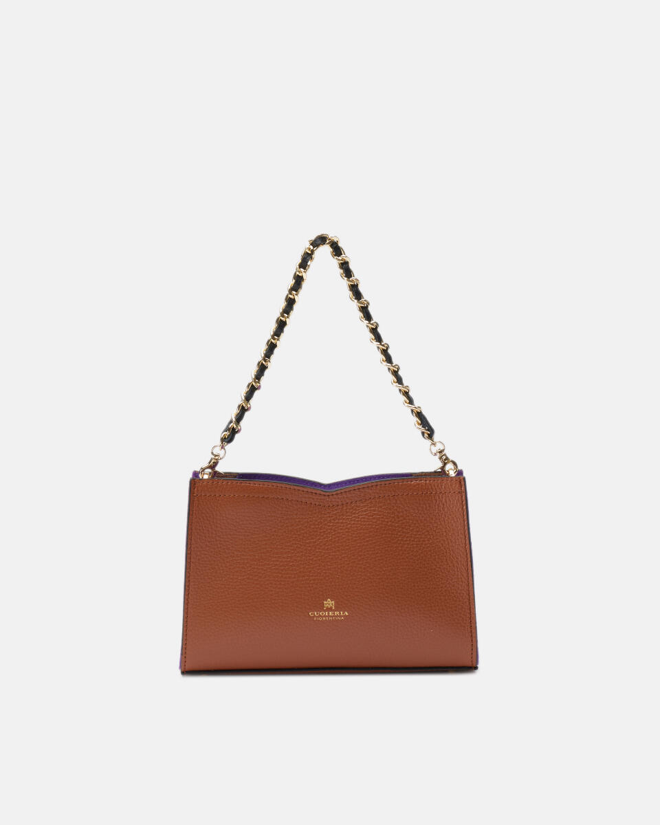 Victoria borsa a spalla Caramelviolanero  - Tracolla - Borse Donna - Borse - Cuoieria Fiorentina