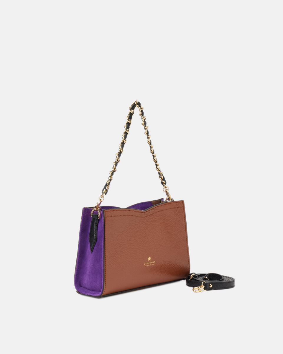 Victoria borsa a spalla Caramelviolanero  - Tracolla - Borse Donna - Borse - Cuoieria Fiorentina