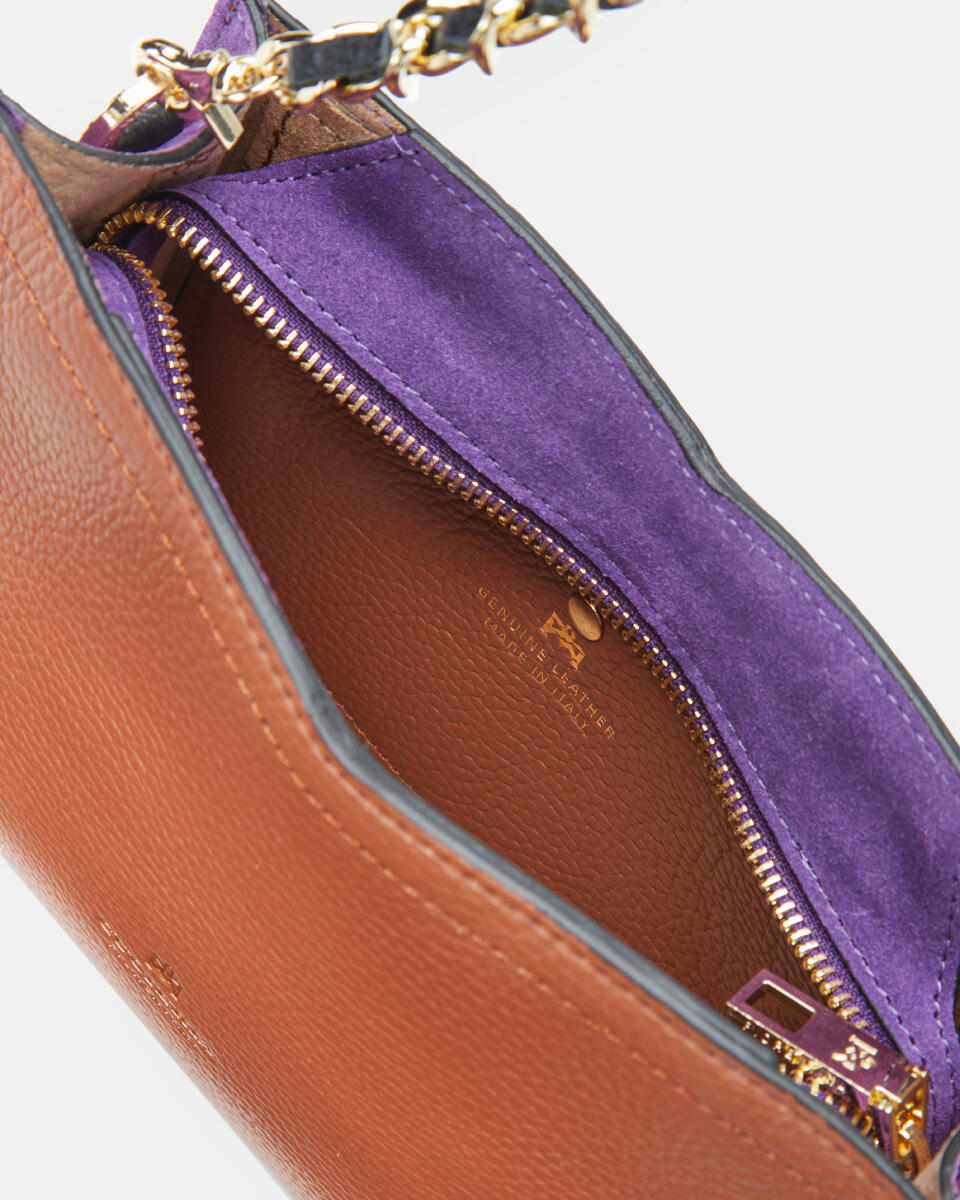 Victoria borsa a spalla Caramelviolanero  - Tracolla - Borse Donna - Borse - Cuoieria Fiorentina
