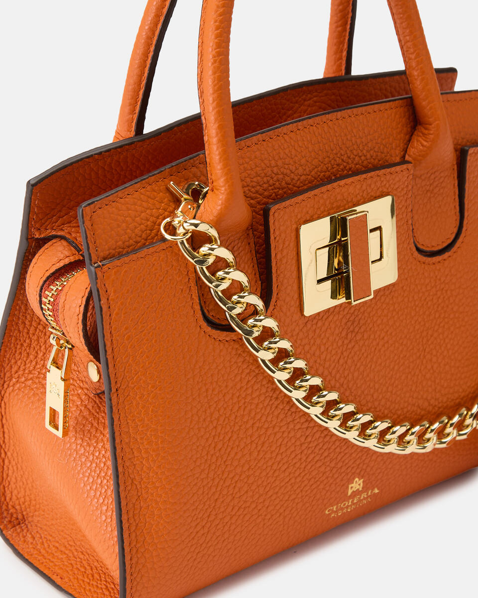 Bella Soft Small Tote Arancio  - Tote Bag - Borse Donna - Borse - Cuoieria Fiorentina