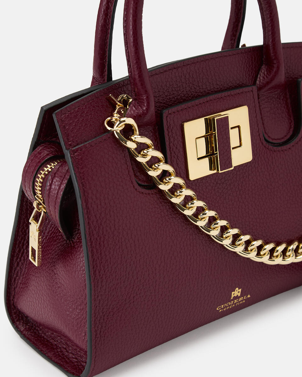 Small tote bag Bordeaux  - Tote Bags - Women's Bags - Bags - Cuoieria Fiorentina