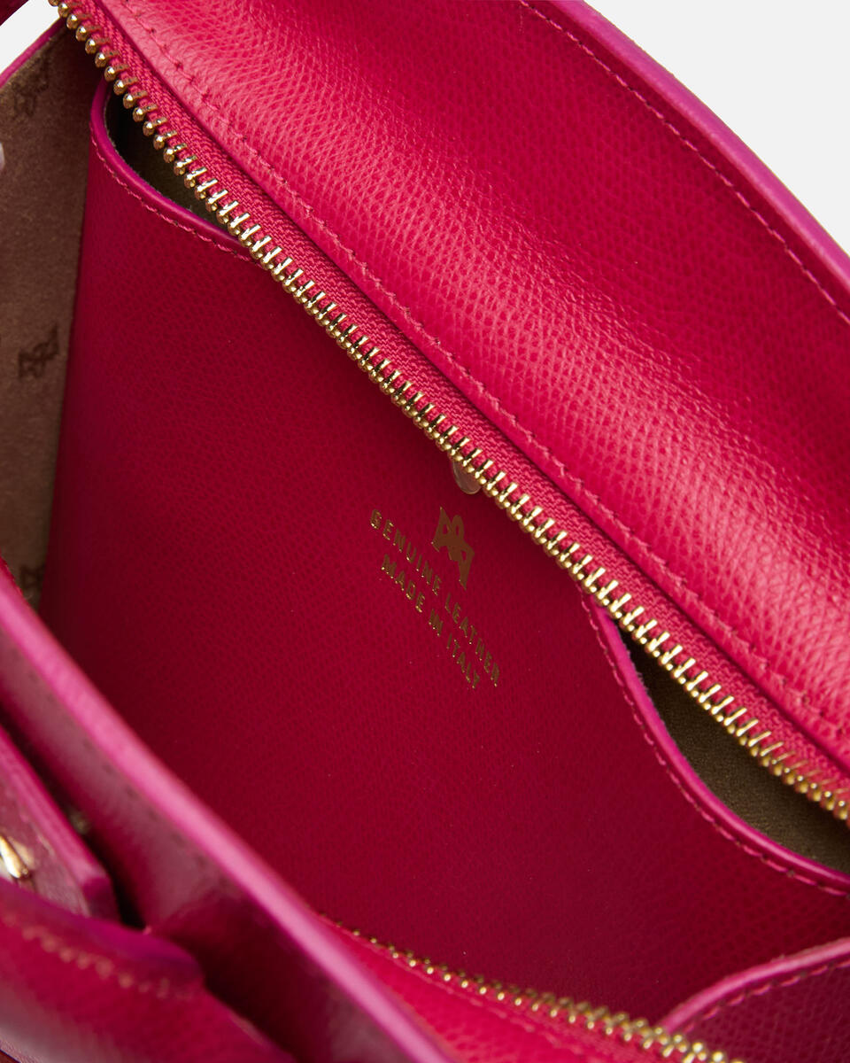 Bella Mini tote in Vitello micro grain Fucsia  - Tote Bag - Borse Donna - Borse - Cuoieria Fiorentina