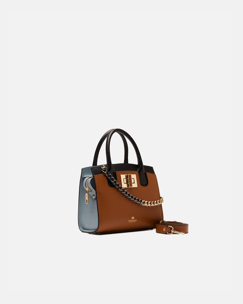 Bella Mini tote in Vitello micro grain Lionneroc.zucchero  - Tote Bag - Borse Donna - Borse - Cuoieria Fiorentina