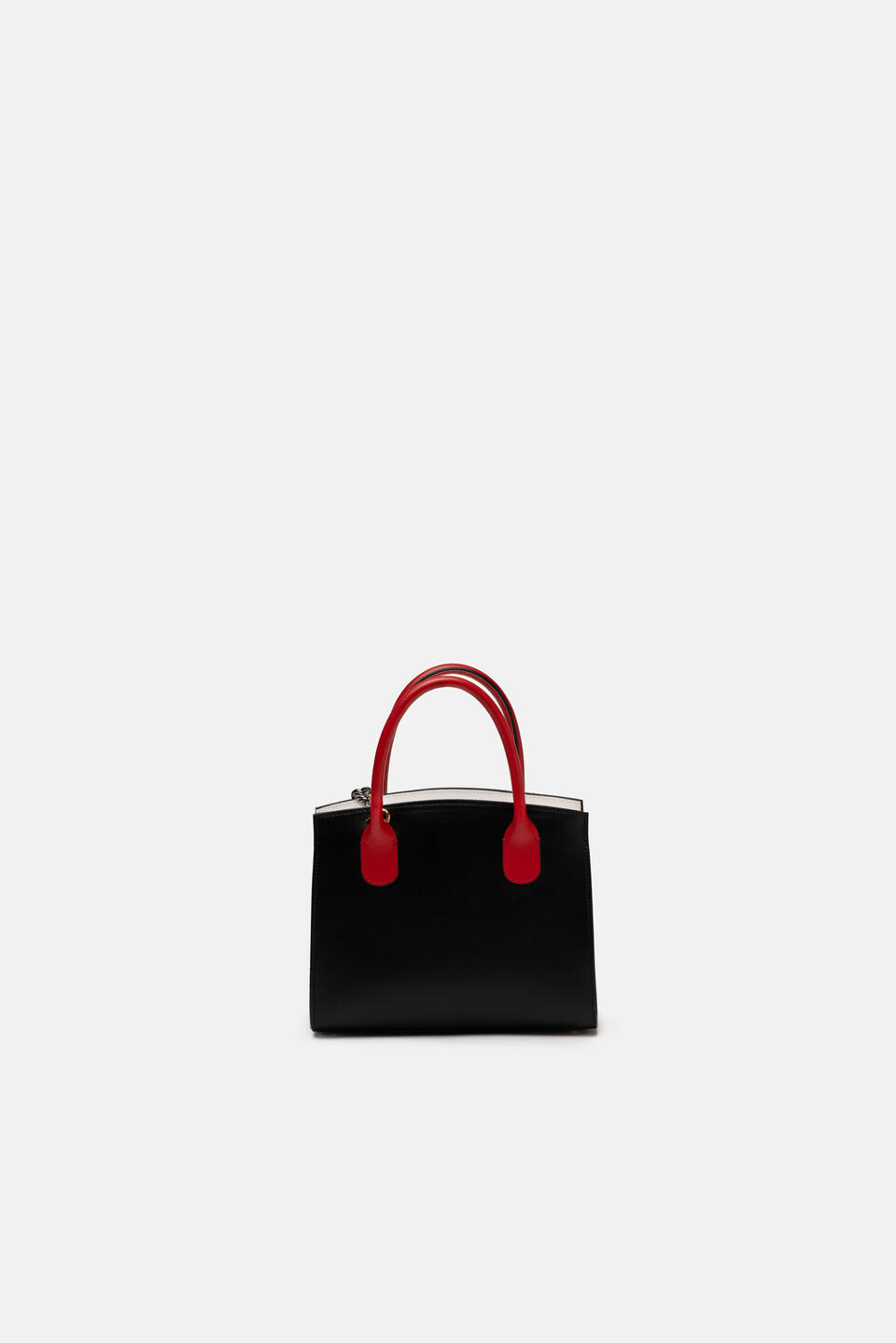 Bella Mini tote in Vitello micro grain Nerorossobianco  - Tote Bag - Borse Donna - Borse - Cuoieria Fiorentina