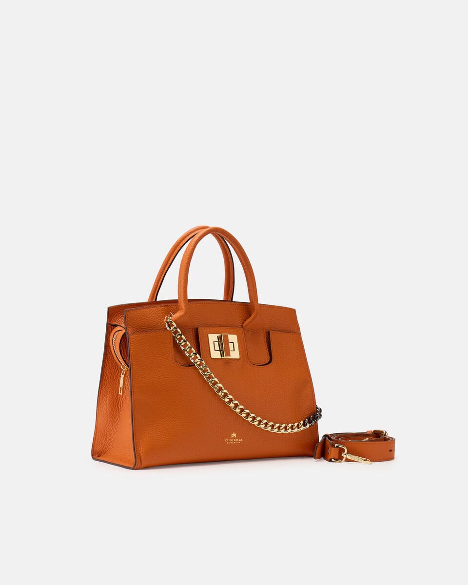 Bella Soft Medium Tote Arancio  - Tote Bag - Borse Donna - Borse - Cuoieria Fiorentina