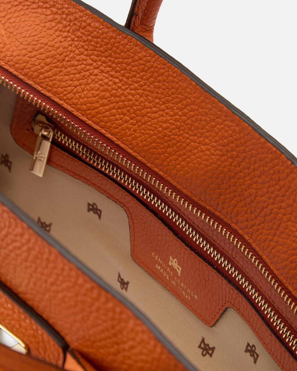 Bella Soft Medium Tote Arancio  - Tote Bag - Borse Donna - Borse - Cuoieria Fiorentina