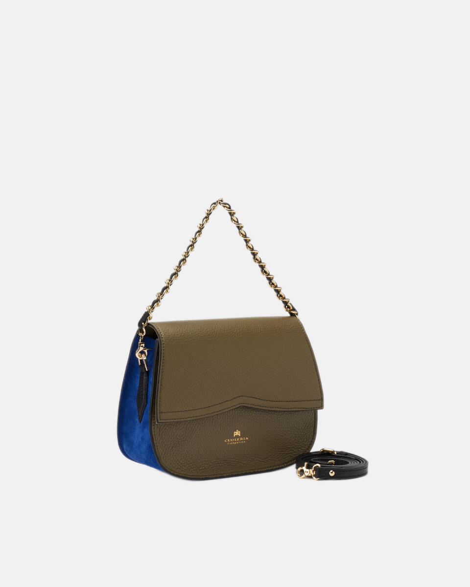 Saddle bag MILITAREBLUETTENERO  - Messenger Bags - Women's Bags - Bags - Cuoieria Fiorentina