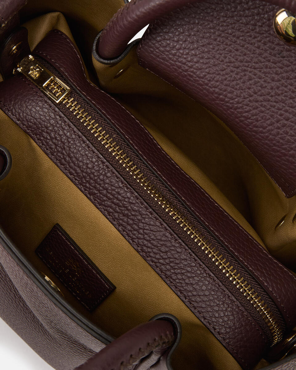 Small tote bag Coffee  - Cuoieria Fiorentina