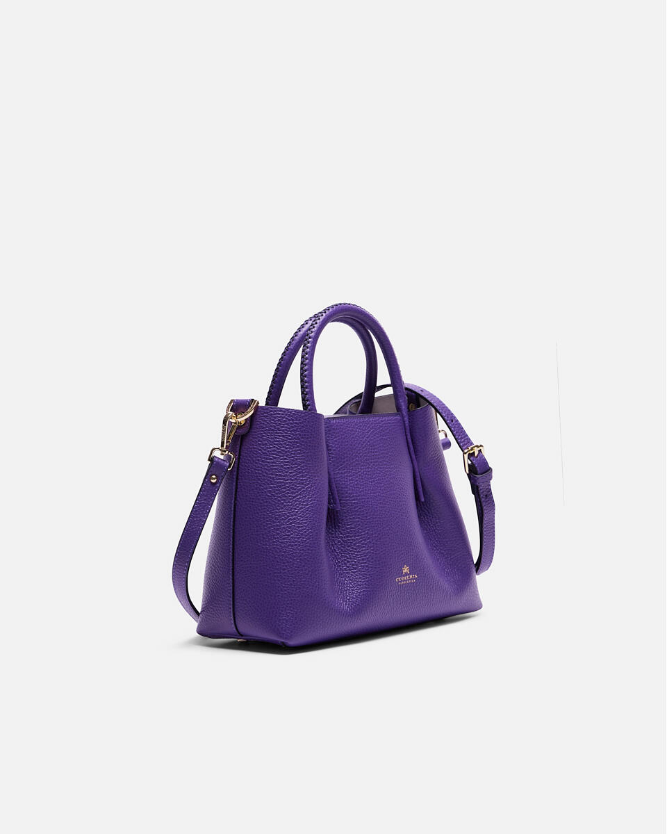 Small tote bag Purple  - Cuoieria Fiorentina