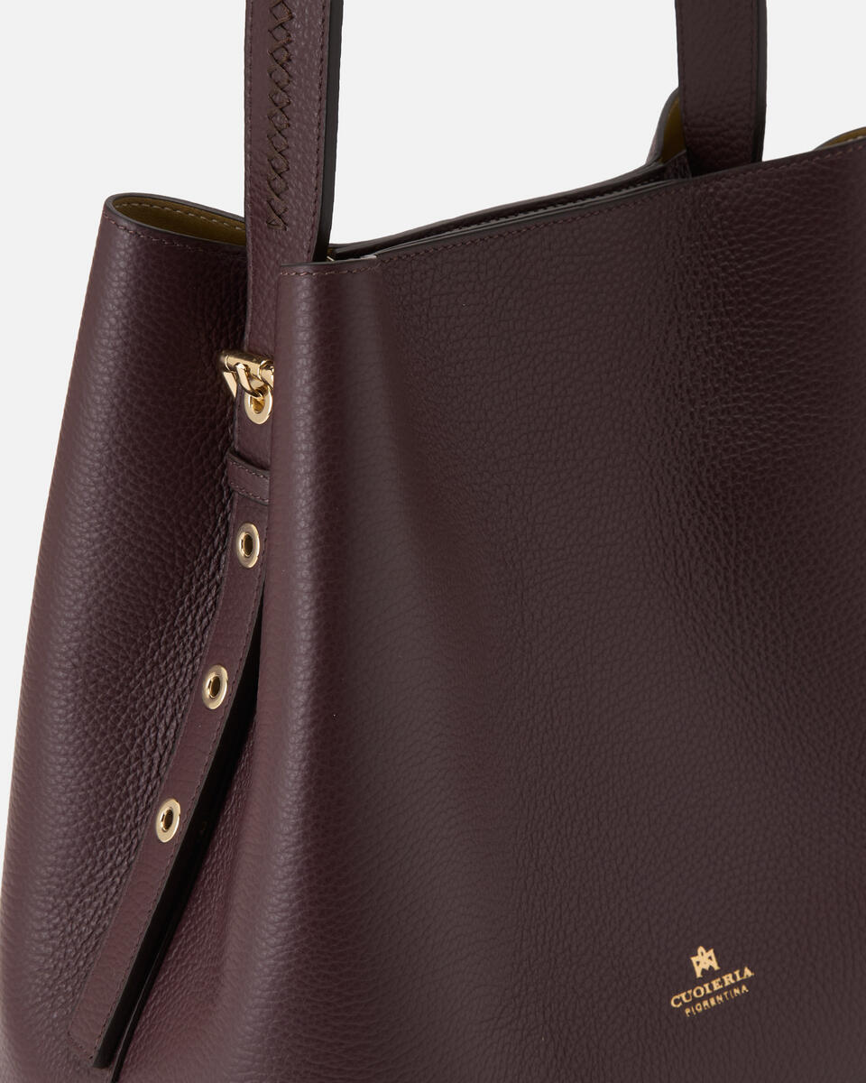 Bucket bag Coffee  - Bucket Bags - Women's Bags - Bags - Cuoieria Fiorentina