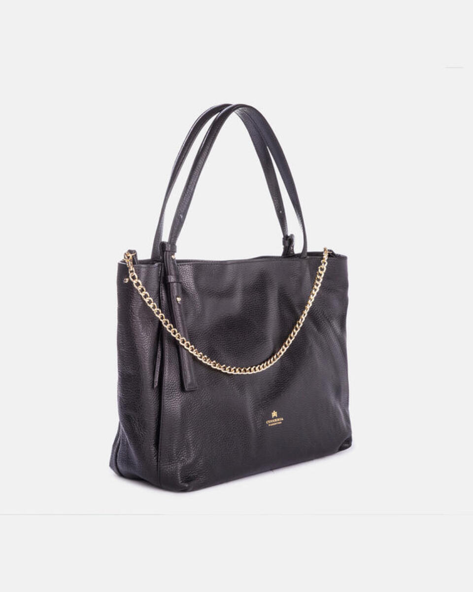 Coquette shopping bag Nero  - Cuoieria Fiorentina