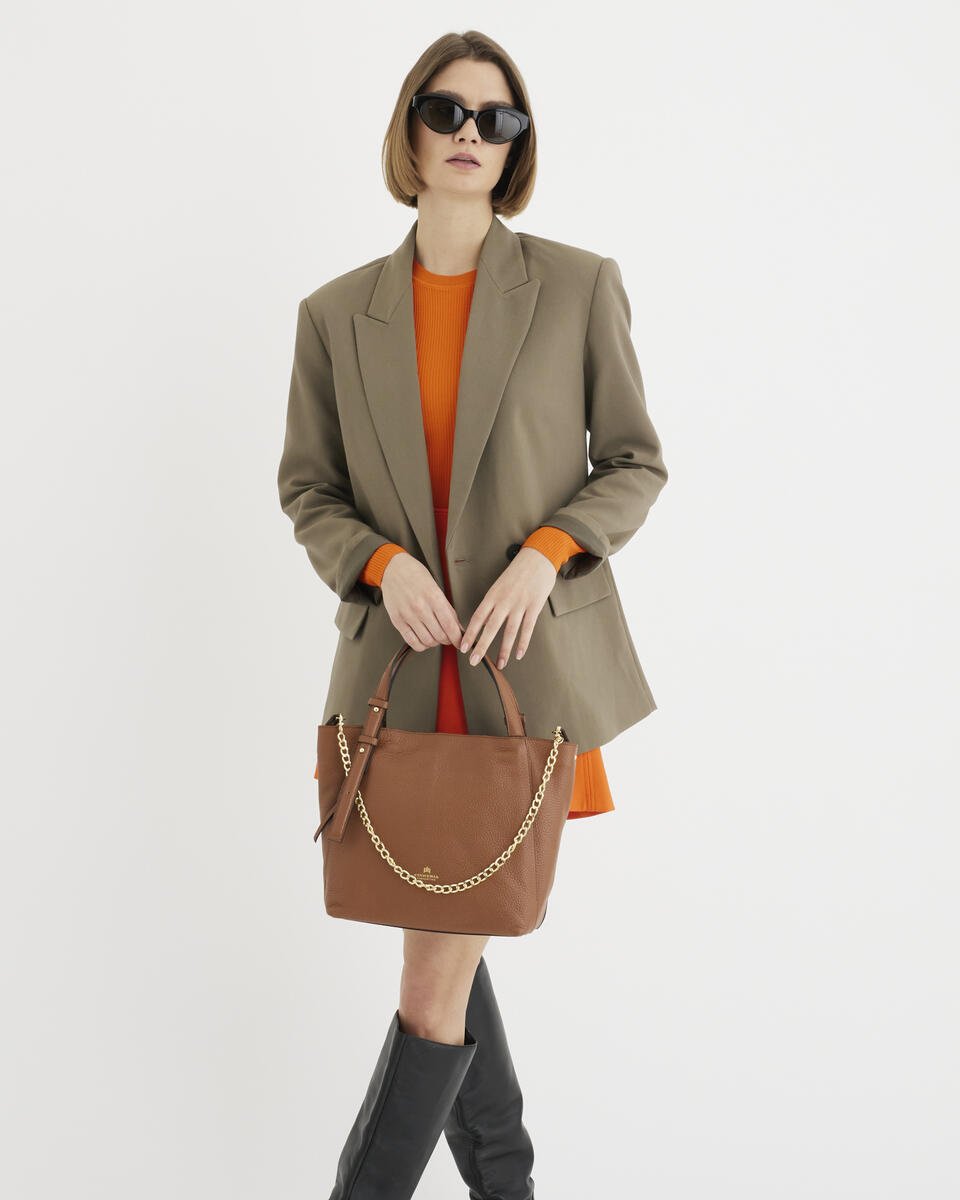 Coquette Tote bag Caramel  - Cuoieria Fiorentina