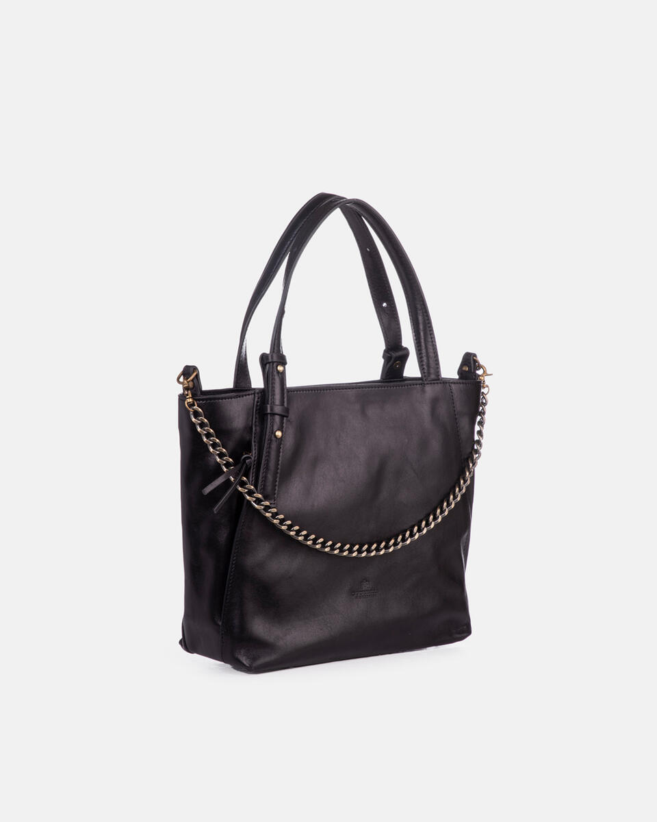 Small shopping Black  - Tote Bag - Women's Bags - Bags - Cuoieria Fiorentina