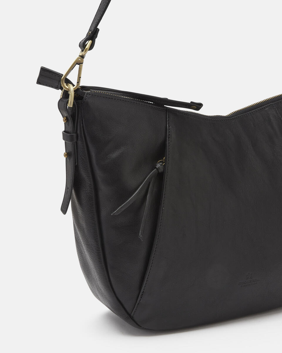 Hobo Black  - Shoulder Bags - Women's Bags - Bags - Cuoieria Fiorentina