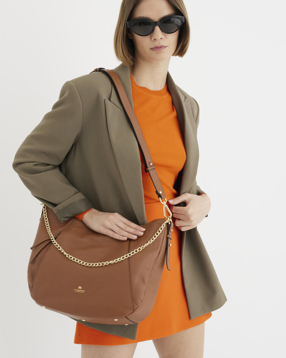 Coquette Hoboe Caramel  - Borse A Spalla - Borse Donna - Borse - Cuoieria Fiorentina