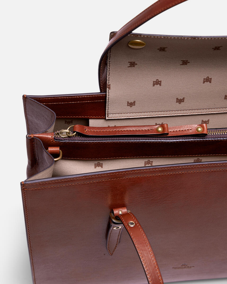 Eva Large shopping Marrone  - Shopping - Borse Donna - Borse - Cuoieria Fiorentina