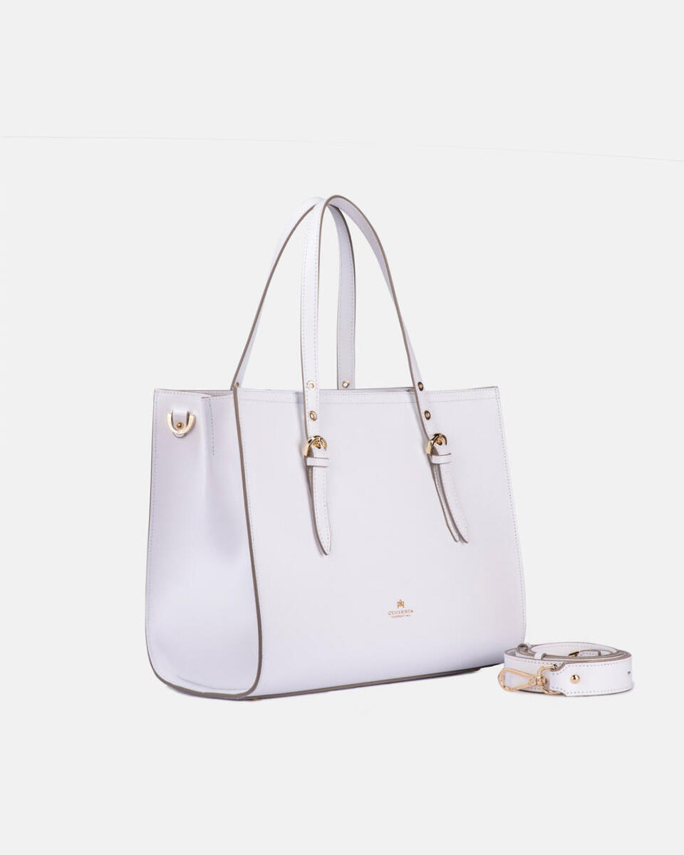 Tote bag White  - Tote Bag - Women's Bags - Bags - Cuoieria Fiorentina