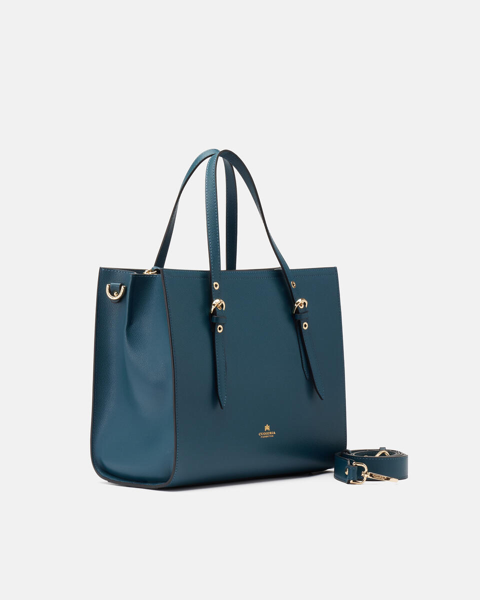 Eva medium shopping Petrolio  - Shopping - Borse Donna - Borse - Cuoieria Fiorentina