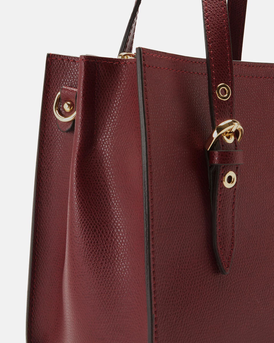 Eva small tote bag Bordeaux  - Tote Bag - Borse Donna - Borse - Cuoieria Fiorentina