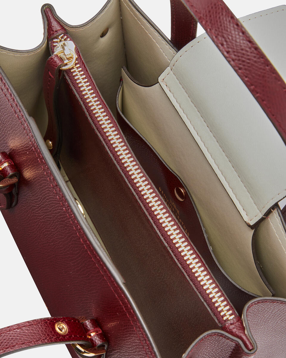 Eva small tote bag Bordeaux  - Tote Bag - Borse Donna - Borse - Cuoieria Fiorentina