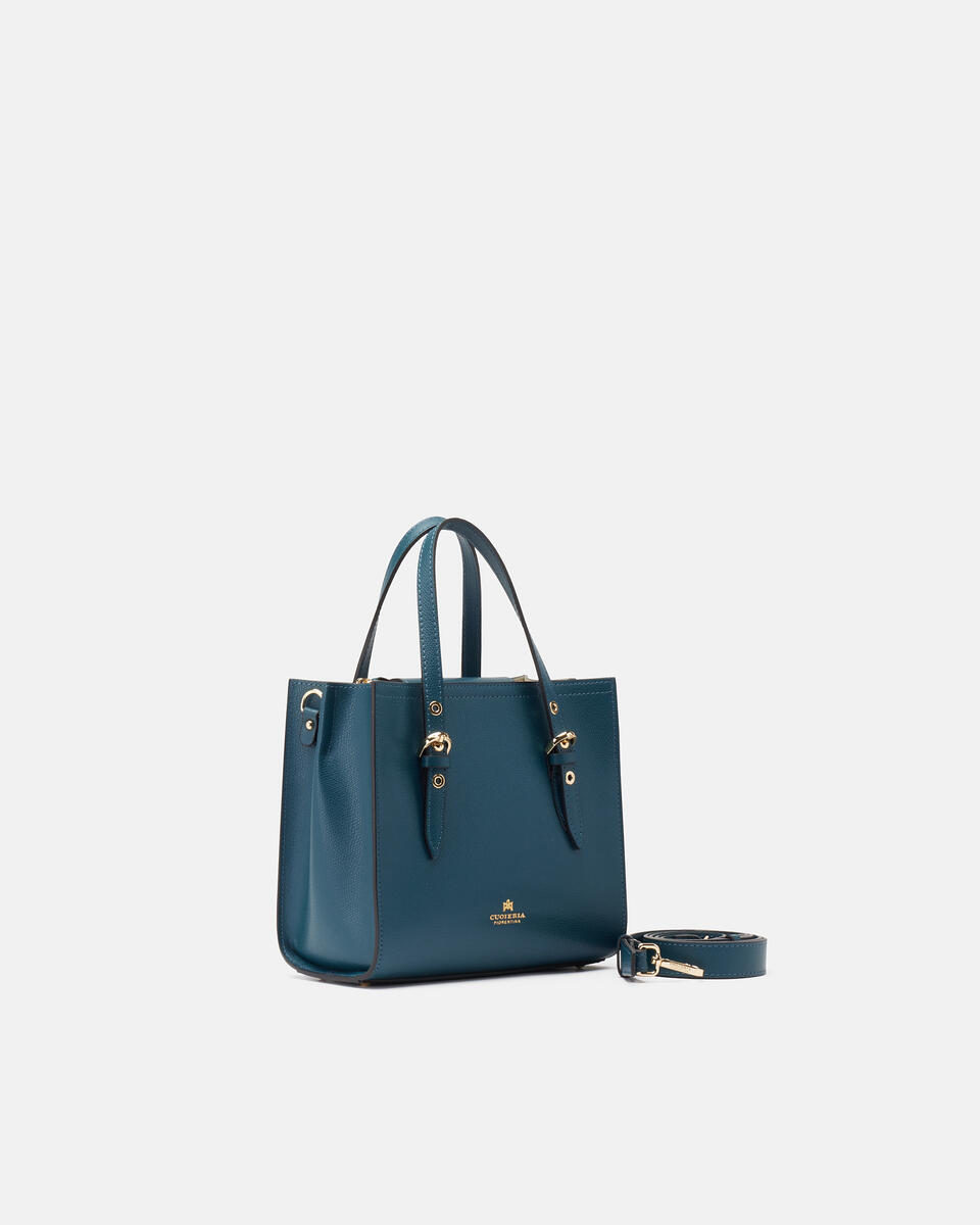 Eva small tote bag Petrolio  - Tote Bag - Borse Donna - Borse - Cuoieria Fiorentina