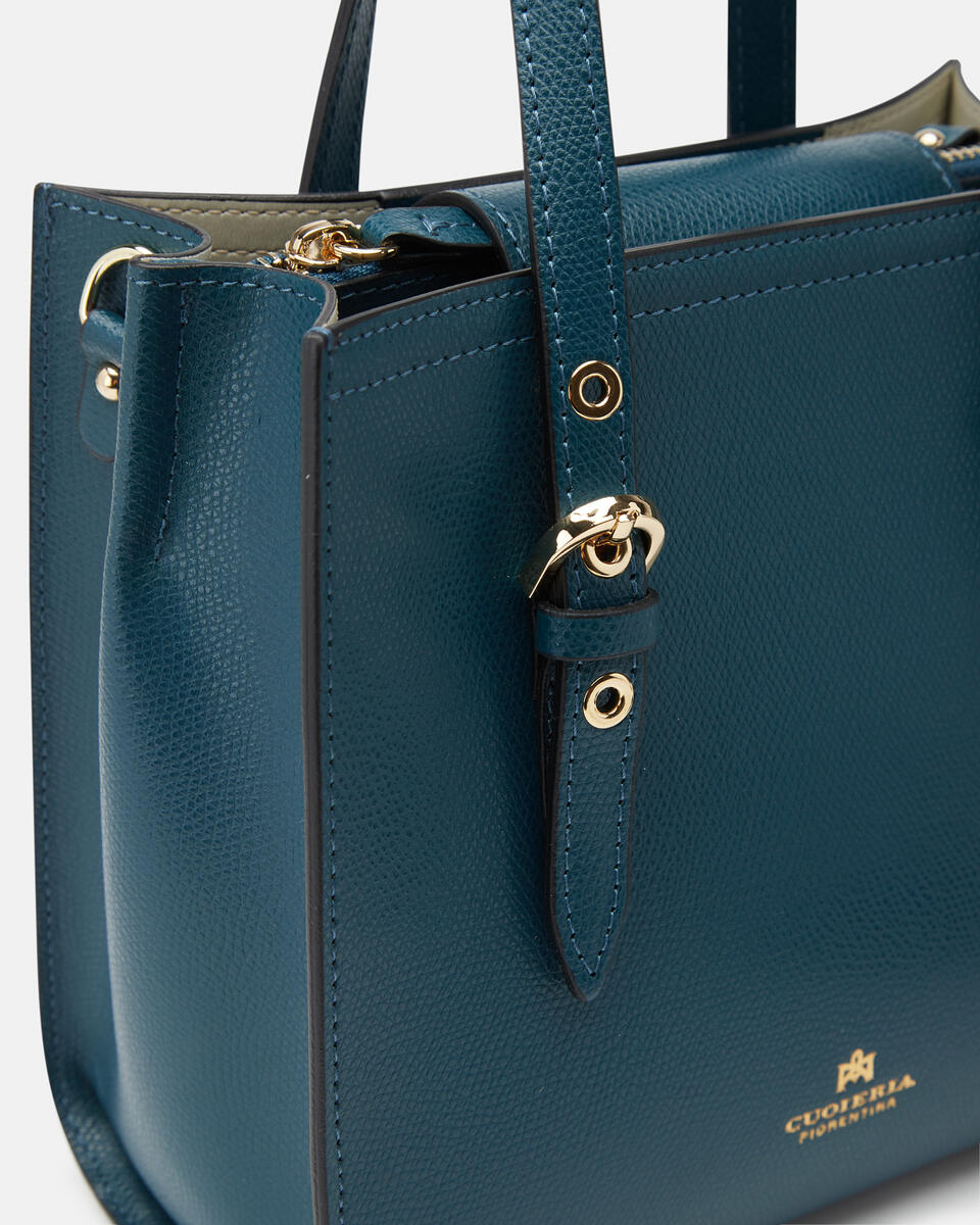 Eva small tote bag Petrolio  - Tote Bag - Borse Donna - Borse - Cuoieria Fiorentina
