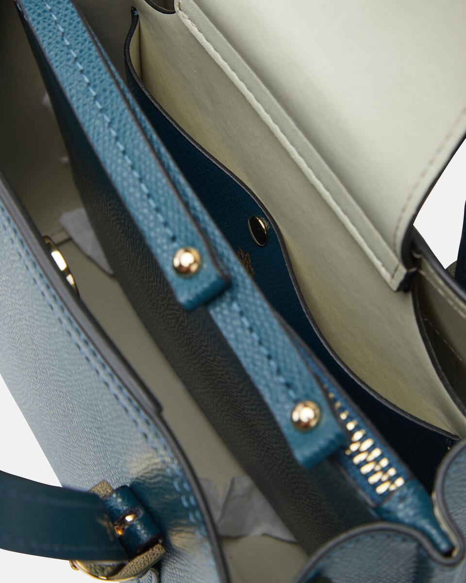 Eva small tote bag Petrolio  - Tote Bag - Borse Donna - Borse - Cuoieria Fiorentina