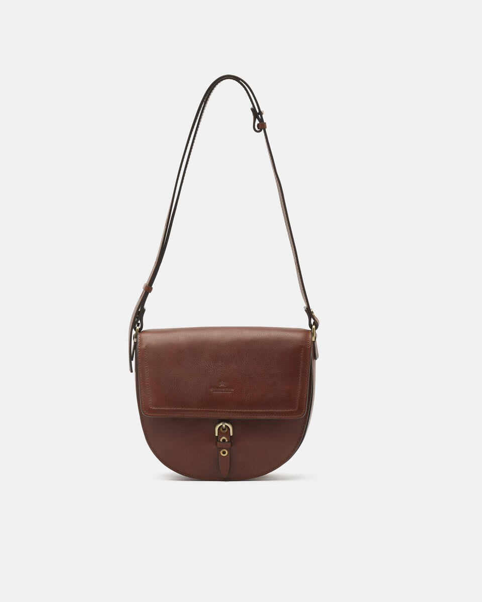 SADDLE BAG Brown  - Messenger Bags - Women's Bags - Bags - Cuoieria Fiorentina