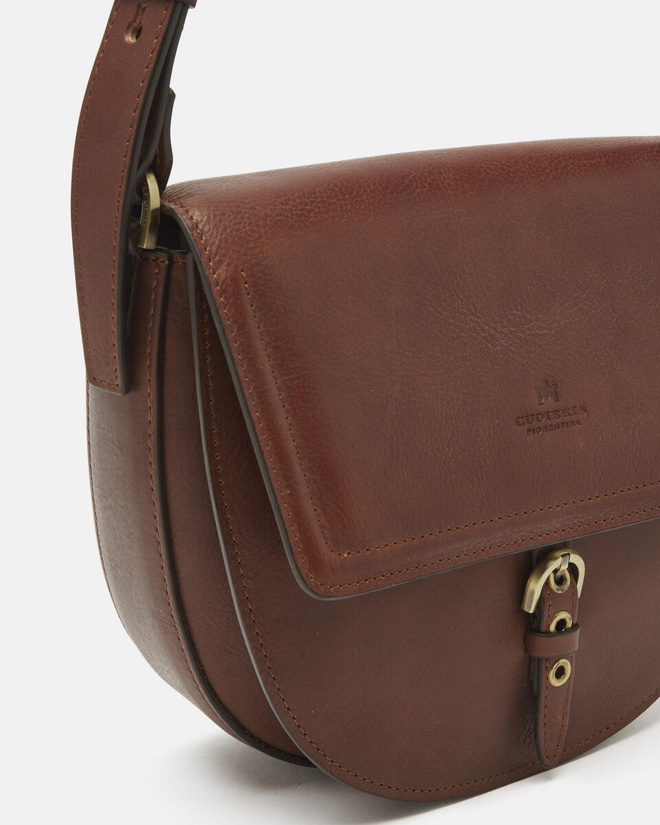 SADDLE BAG Brown  - Messenger Bags - Women's Bags - Bags - Cuoieria Fiorentina