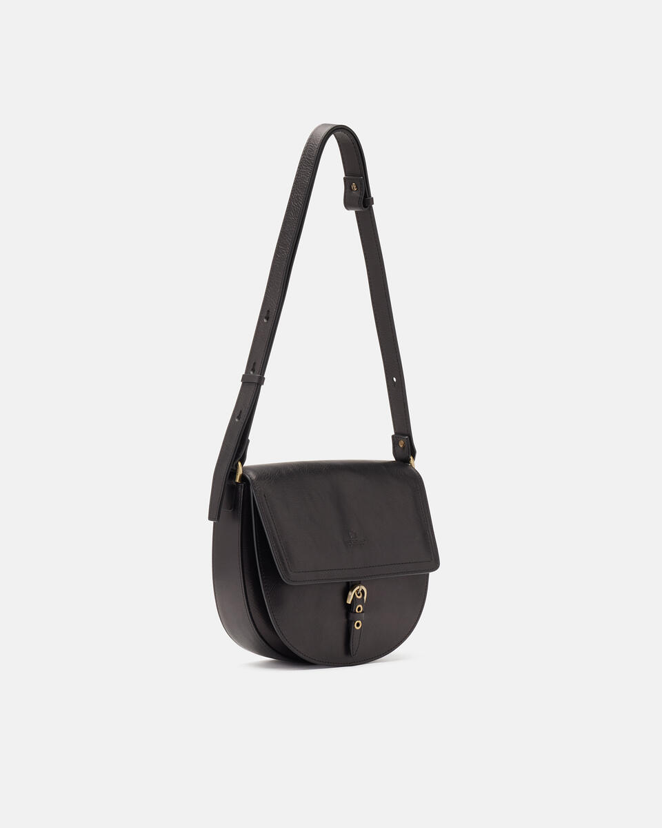 SADDLE BAG Black  - Messenger Bags - Women's Bags - Bags - Cuoieria Fiorentina