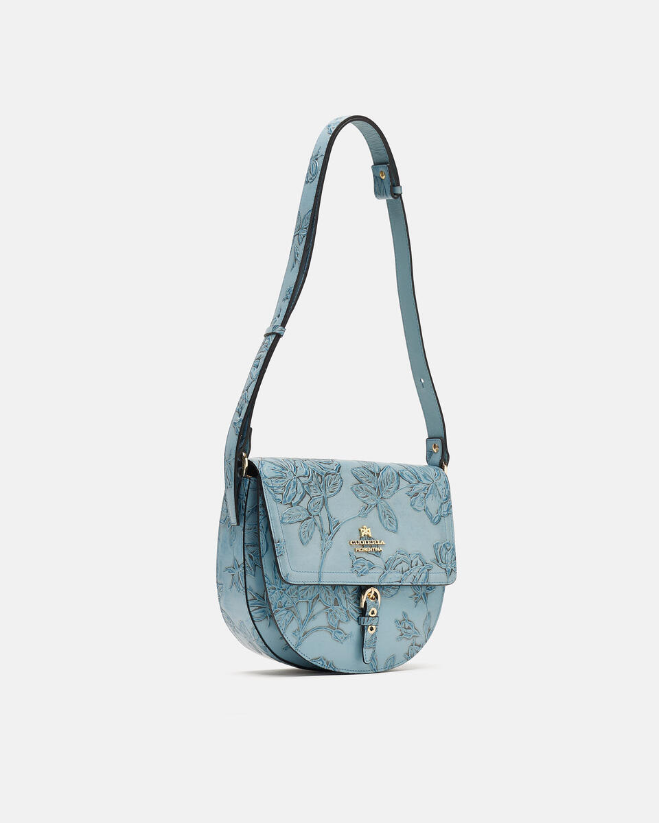 SADDLE BAG Light blue  - Messenger Bags - Women's Bags - Bags - Cuoieria Fiorentina