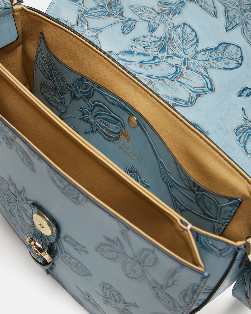 SADDLE BAG Light blue  - Messenger Bags - Women's Bags - Bags - Cuoieria Fiorentina